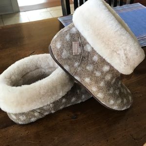 Fitflop Sarah Shearling Dot Wool Slippers Sz 8